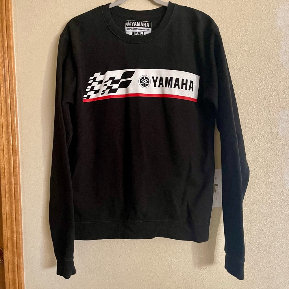 Yamaha Black Sweatshirt with Red and White Accents
